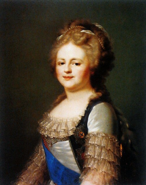 Portrait de Grande-duchesse Marie Fiodorovna., 1795, Johann Baptist von Lampi