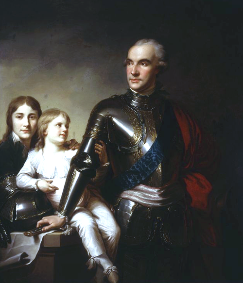 Le Comte Stanislas Félix Potocki et ses deux fils, 1789, Johann Baptist von Lampi