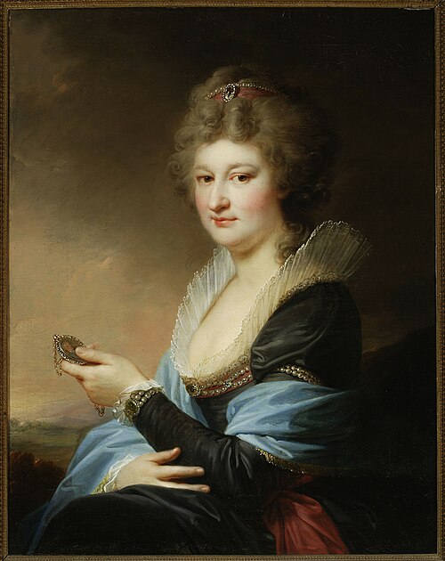 Portrait de Józefa Massalska née Radziwiłł, 2ème mariage Grabowska., 1791, Johann Baptist von Lampi