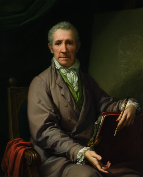 Selbstbildnis an der Staffelei, 1828, Johann Baptist von Lampi