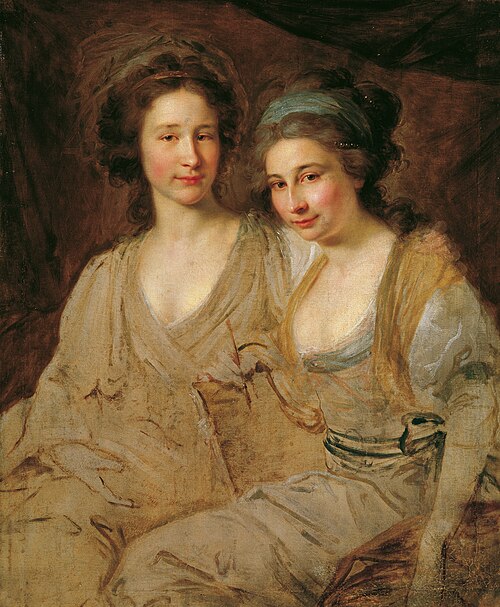 Die Gräfinnen Caroline und Zoe Thomatis, 1788, Johann Baptist von Lampi