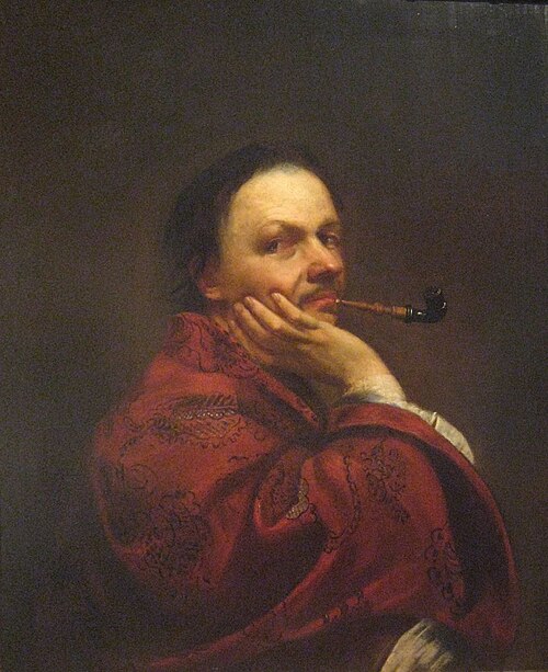 Self-Portrait of Kupetzky with pipe, 1703, Jan Kupecký