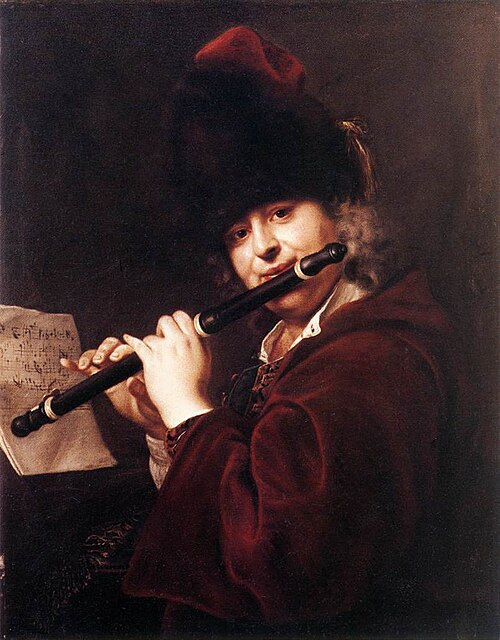 Portrait d'un flûtiste, 1709, Jan Kupecký
