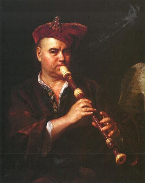 Man Playing on the Flute, 1720, Jan Kupecký