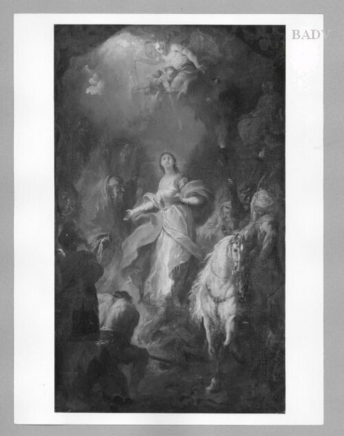 Martyrdom of female Saint, 1752, Felix Ivo Leicher