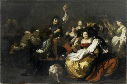 The prodigal son at the prostitutes, 1622, Johann Liss