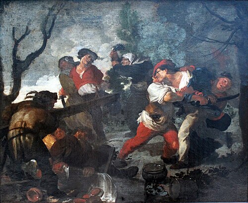 Brawling Peasants, 1610, Johann Liss