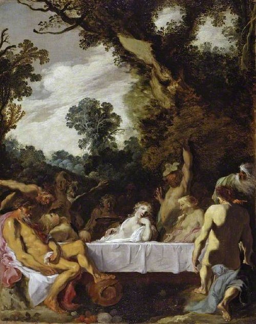 A Bacchanalian feast, 1617, Johann Liss
