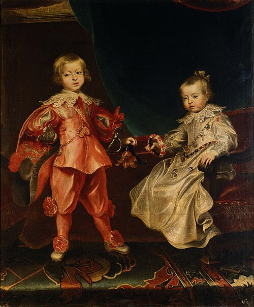 Portrait of Ferdinand IV with his sister Maria Anna, 1636, Frans Luycx