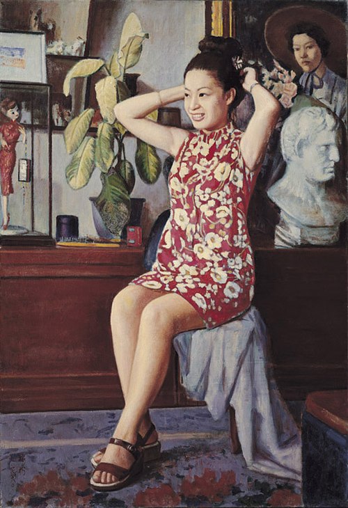 Putting Up Her Hair, 1969, Li Mei-shu