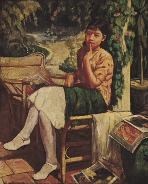 Lady Resting In The Garden, 1935, Li Mei-shu