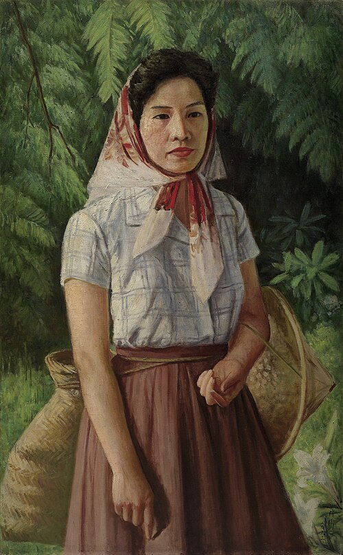 Resting after Picking Tealeaves, 1959, Li Mei-shu