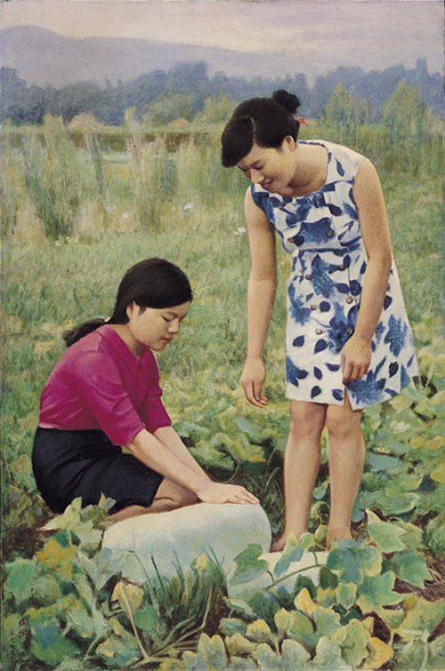 Morning In The Melon Field, 1975, Li Mei-shu