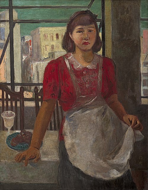 Girl in the Red Dress, 1939, Li Mei-shu
