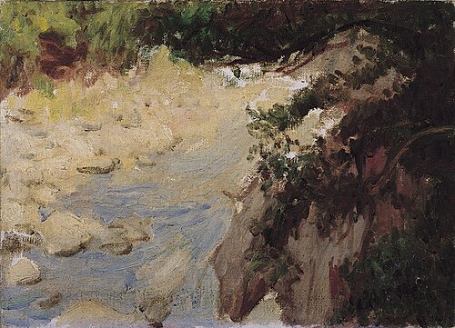 Small stream, 1960, Li Mei-shu