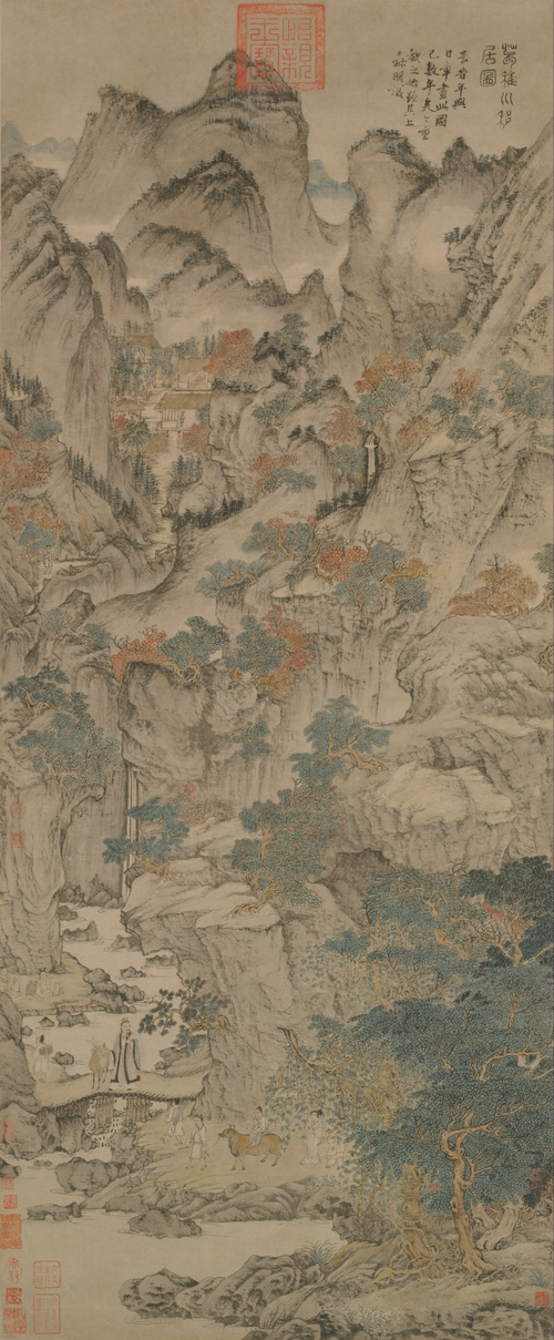 Ge Zhichuan Moving to the Mountains, 1350, Wang Meng