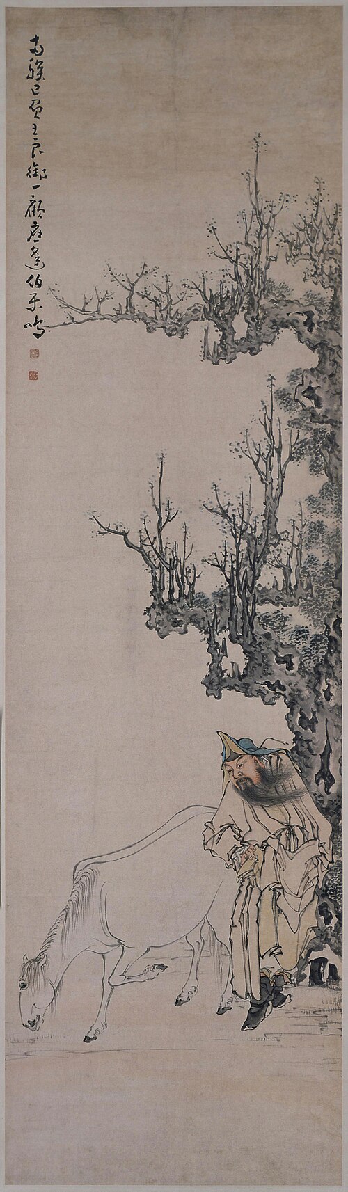 黄慎伯乐相马图轴, , Huang Shen
