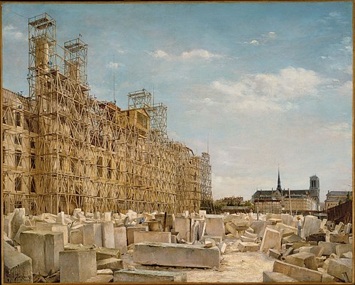 L'Hôtel de Ville en reconstruction, 1880, Paul-Joseph-Victor Dargaud