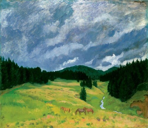 Cloudy Landscape (Izvora with Pine-Grove), 1909, Károly Ferenczy