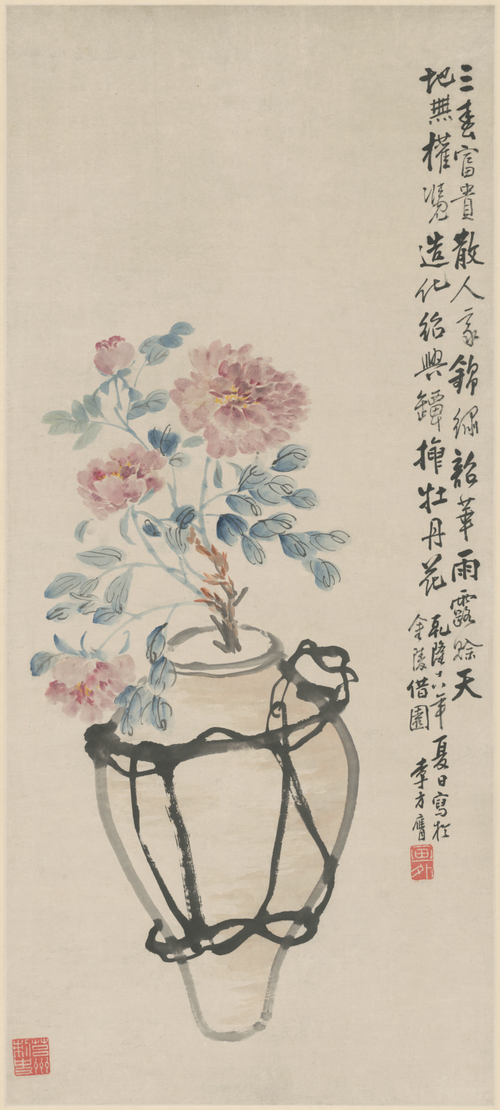 李方膺牡丹轴, , Li Fangying