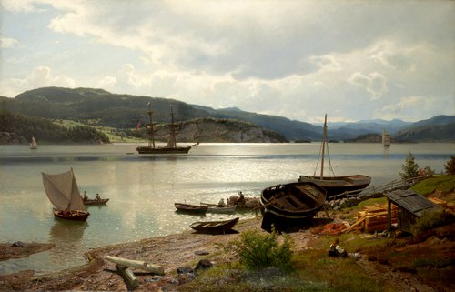 By the Water, 1876, Hans Fredrik Gude