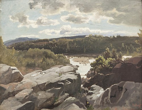 Ved Labrofoss, 1862, Hans Fredrik Gude
