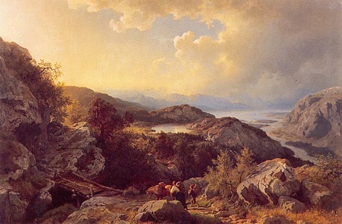 Fra Vossevangen, 1860, Hans Fredrik Gude