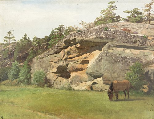 Klippe ved Hankø, 2000, Hans Fredrik Gude