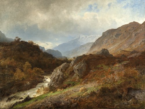 Mountain Landscape, 1864, Hans Fredrik Gude