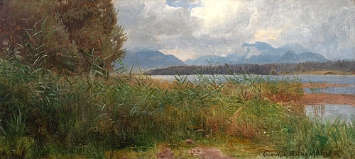 Sivstudie, Chiemsee, , Hans Fredrik Gude