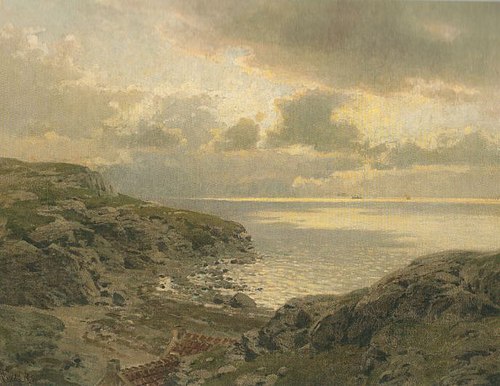 Solgangsbris, 1873, Hans Fredrik Gude