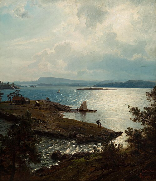 Kystlandskap, 1873, Hans Fredrik Gude