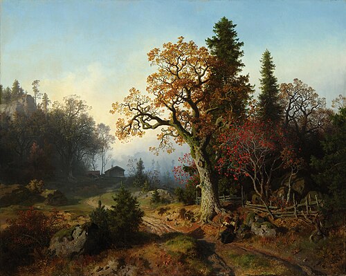 Skoglandskap, 1855, Hans Fredrik Gude