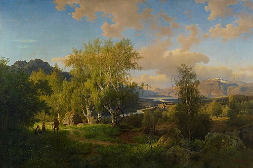 Landscape from Ringerige, 1850, Hans Fredrik Gude