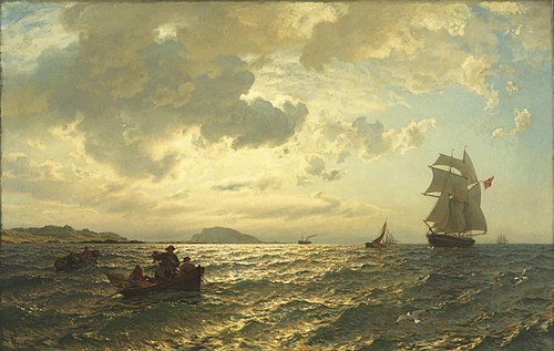 Fresh Breeze on the Norwegian Coast, 1876, Hans Fredrik Gude