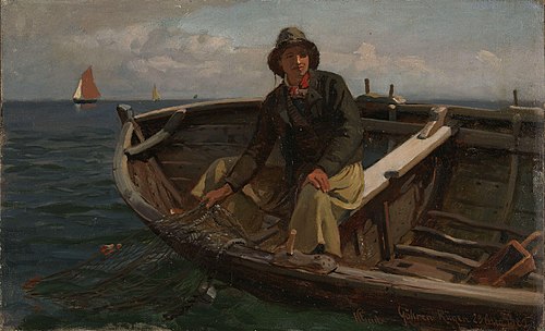 Fisherman from Rügen, 1882, Hans Gude