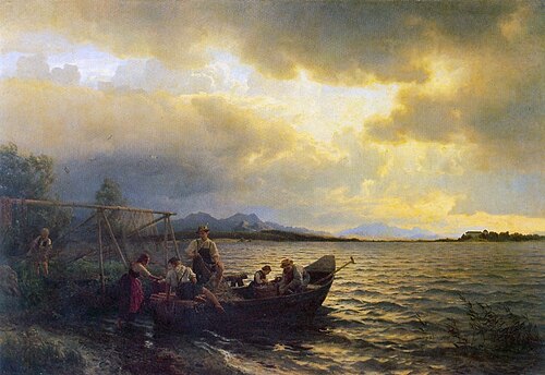 From Chiemsee, 1868, Hans Fredrik Gude
