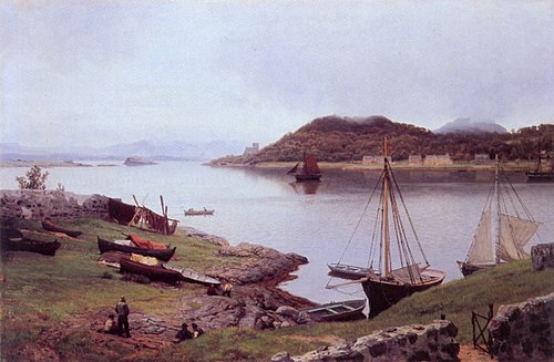 Oban Bay, 1889, Hans Gude