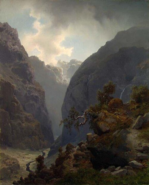 Fjelldal, 1848, Hans Fredrik Gude