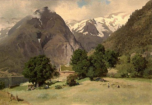 Landscape at Tjugum, 1849, Hans Fredrik Gude