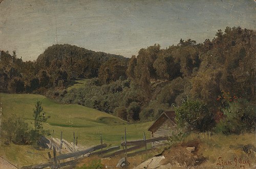 Landscape at Ljan, 1858, Hans Fredrik Gude