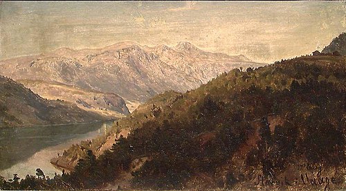 View of Vågå, 1846, Hans Fredrik Gude
