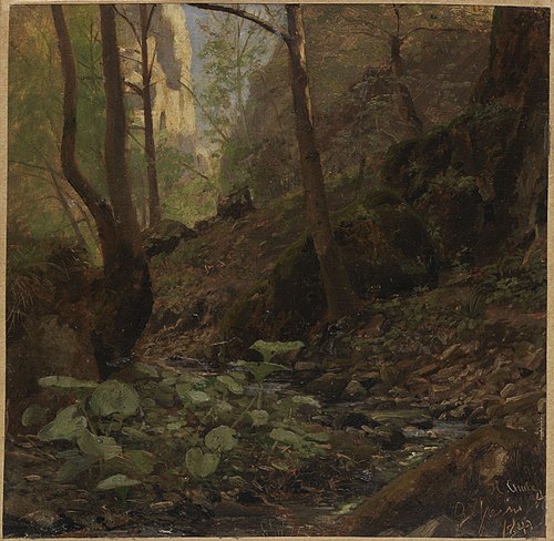 Forest Study, 1842, Hans Fredrik Gude