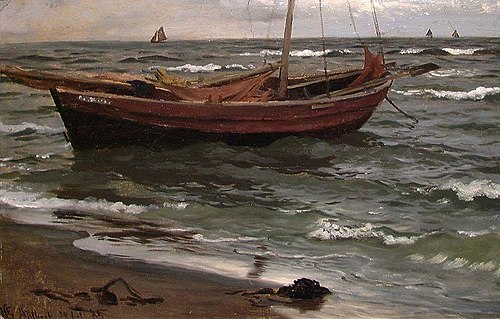 Study of a Boat, 1885, Hans Fredrik Gude