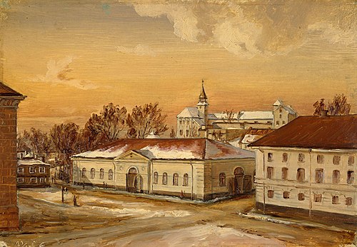 The Riding School at Akershus Castle, 1846, Hans Fredrik Gude