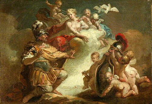 Venus Bringing Arms to Aeneas, 1759, Johan Joseph Zoffany