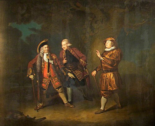 David Garrick, Ellis Ackman and Astley Bransby in 'Lethe' by David Garrick, 1766, Johan Joseph Zoffany