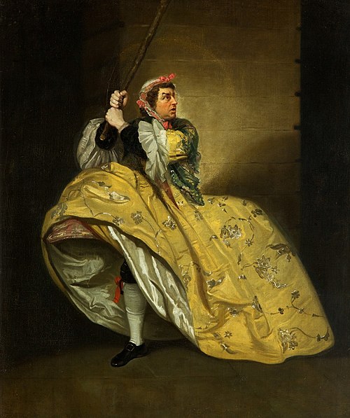 David Garrick as John Brute in 'The Provok'd Wife' by Vanbrugh, Drury Lane, 1763, 1763, Johan Joseph Zoffany