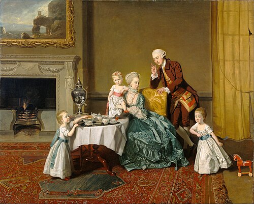 John, Fourteenth Lord Willoughby de Broke, and his Family, 1766, Johann Zoffany