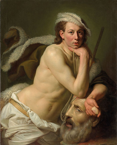 Self-portrait as David with the head of Goliath, 1756, Johan Joseph Zoffany